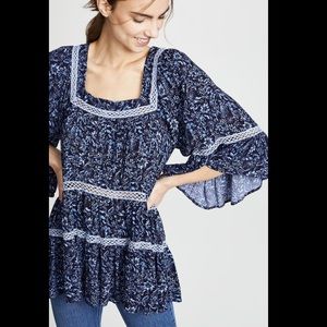 Free People tiered high low tunic - flowy sleeves